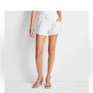 NWT Future Collective White Belted Shorts